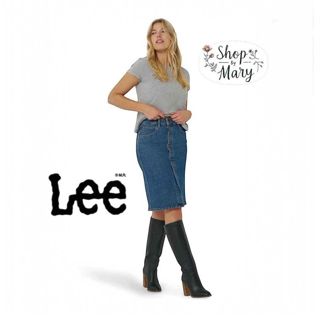⤵️🆕 Lee Women's Classic Blue Denim Skirt